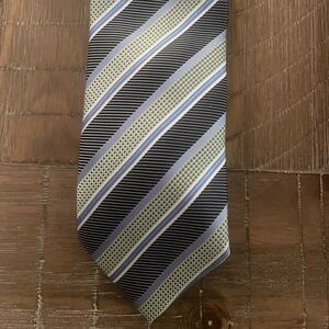 Variety of men’s neckties, standard length and width.